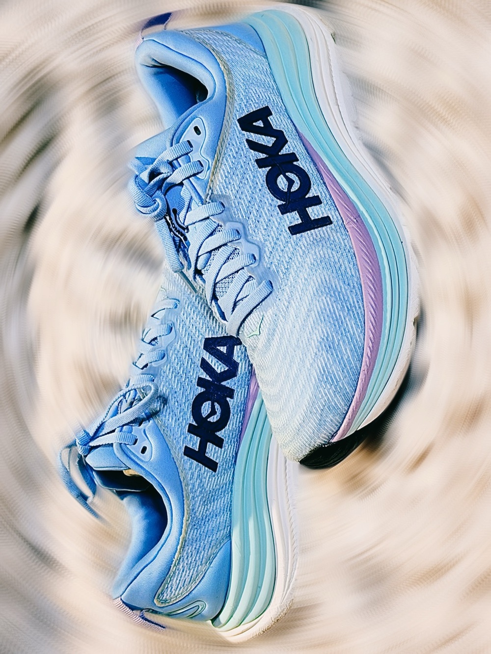 Hoka Gaviota 5 Airy Blue Running Shoes Size 7 - Picture 3 of 15